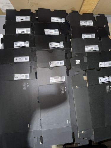 Empty shoe boxes - shoe,