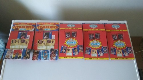1991 fleer basketball boxes - fleer,